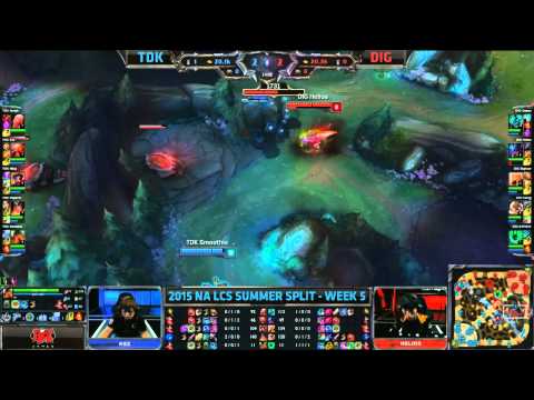 Team Dragon Knight vs Team Dignitas (TDK vs DIG) - W5D2 NA LCS Summer 2015 - League of Legends