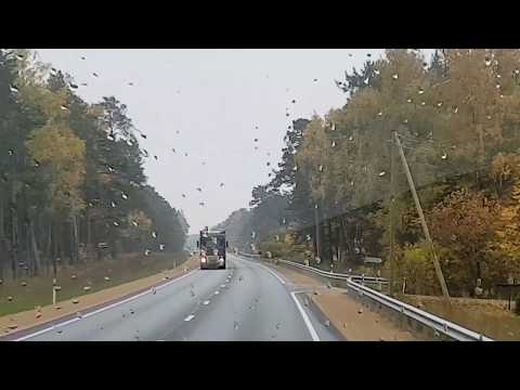 Driving in Estonia - Road E67 from Parnu to Riga | 에스토니아 도로