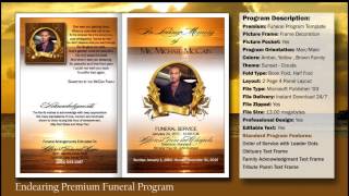 Funeral Program Endearing Template | Funeralprinter.com