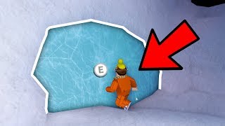 *GOING INSIDE* SECRET ICE CAVE DOOR in JAILBREAK! (Roblox Jailbreak)