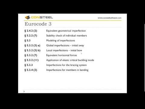 ConSteel webinar - Application of structural imperfections in the design to Eurocode 3
