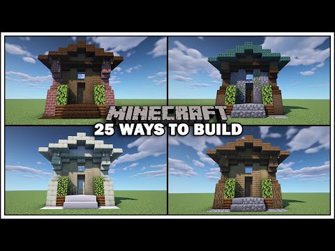 TheMythicalSausage - 25 Ways To Build A Minecraft House!!! [Block Combos]