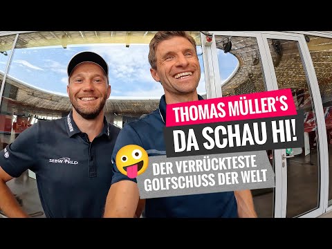 Der verrückteste Golfschuss der Welt mit FC Bayern-Spieler Thomas Müller und Golfprofi Max Kieffer