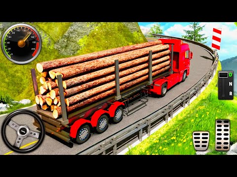 Heavy Logging Trailer Cargo Simulator - Industrial Cargo Truck Transporter 3D : Android Gameplay