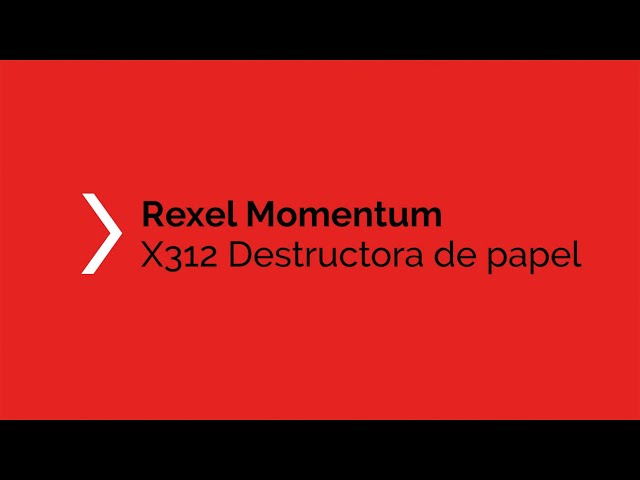 Rexel Momentum X312 Destructora de Papel Corte Cruzado video