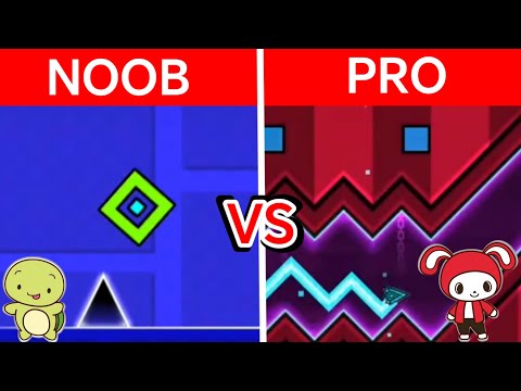 Geometry Dash Noob vs Pro: I Beat The Most Levels Ever! - Maizen Dash Challenge