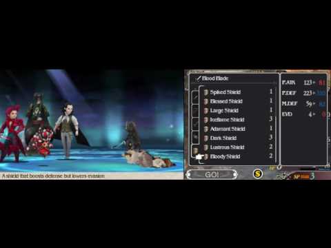[Bravely Default] Khint, Lord DeRosso, DeRosa, Victoria - Hard - Solo Agnés