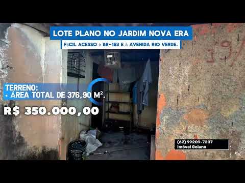 LOTE PLANO DE 376M² NO JARDIM NOVA ERA – OPORTUNIDADE ÚNICA