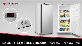 Congélateur de stockage inox ECO – 600 litres – avec 1 porte et 11 paniers – intérieur de la porte en plastique