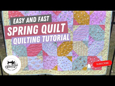 Amazing Easy Fast Spring Quilt - Free Quilting Tutorial | Quilt Projects #sewing #easyquilts #diy