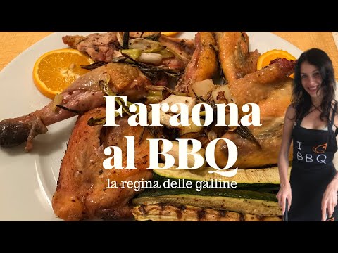 Faraona 🍗 al BBQ la regina delle galline in salsa 🍊di agrumi e zucchine grigliate