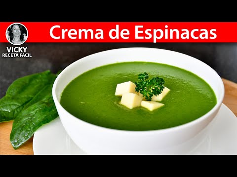 Sopa o Crema de Espinacas | #VickyRecetaFacil Video