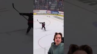 Slapshot into the empty net causes chaos💀🏒