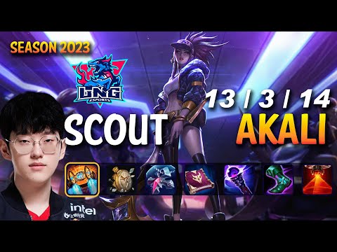 LNG Scout AKALI vs ORIANNA Mid - Patch 13.13 KR Ranked