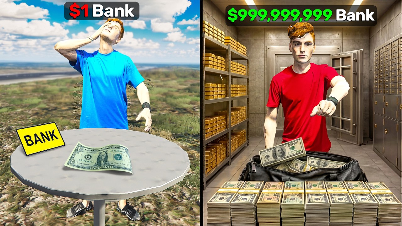 $1 Bank VS $999,999,999 Bank in GTA 5 RP!
