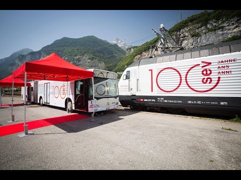 Bus Tour des 100 ans du SEV à Saint-Maurice