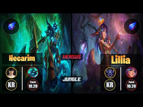 Haru HECARIM (Jungle) [Phase Rush] VS LILLIA - Diamond KR Patch 10.20
