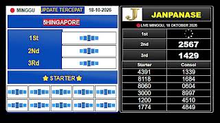 LIVE DRAW SINGAPORE HARI INI MINGGU 18 OKTOBER 2026 | LIVE DRAW SINGAPORE RESMI