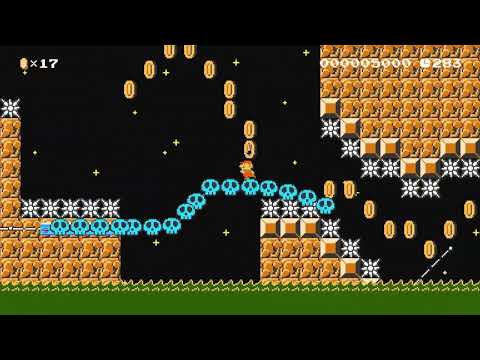Super Mario Maker 2 Mario Bros Powerful Skull Coaster SMB Level