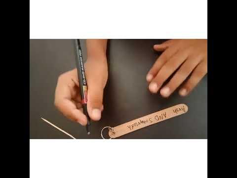 how to make a keychain with ice cream sticks