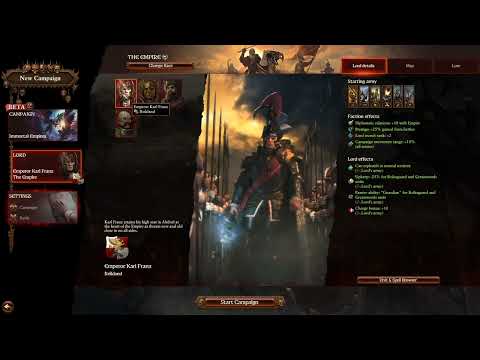 NEW KARL FRANZ Selection Video | Total War Warhammer 3