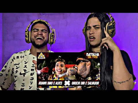 REACT OROCHI, DIN E SALVADOR X KRAWK, BMO E ALVES | 180ª Batalha da Aldeia | ESPECIAL DE TRIO