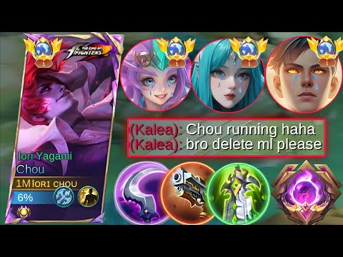 HOW TO DESTROY META HEROS USING CHOU? BEST BUILD & EMBLEM 2025 | MLBB