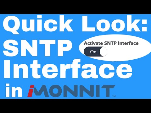 how to activate the SNTP Interface on iMonnit