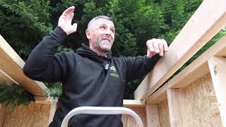 Garden room construction flat roof build