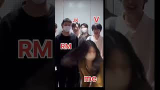 when I see bts in lift 😂😂wait for end #bts #