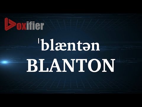 How to Pronunce Blanton in English - Voxifier.com