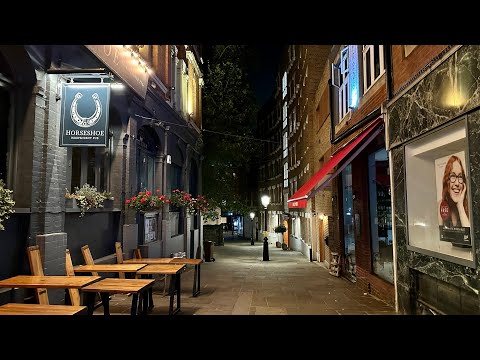 Calming Night Walking Tour In Hampstead, London | Relaxing Ambience | 4K