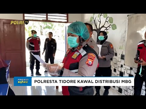 POLRESTA TIDORE KAWAL PENDISTRIBUSIAN MBG DI KECAMATAN TIDORE SELATAN