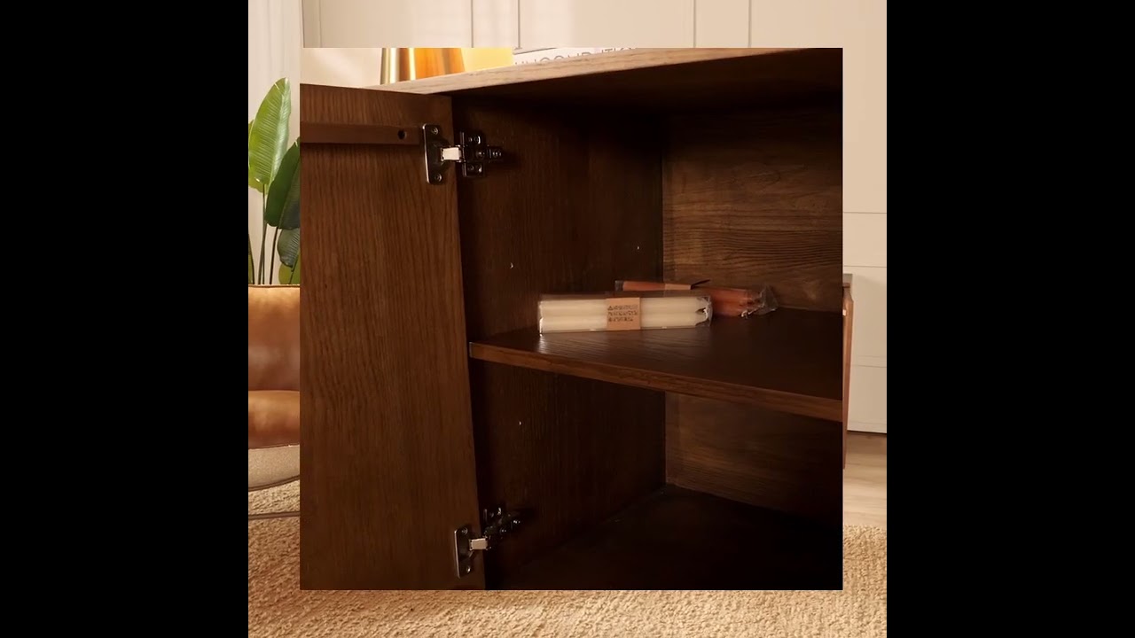 Sideboard Haley schwarz / Eiche dunkel 160x45x74 cm