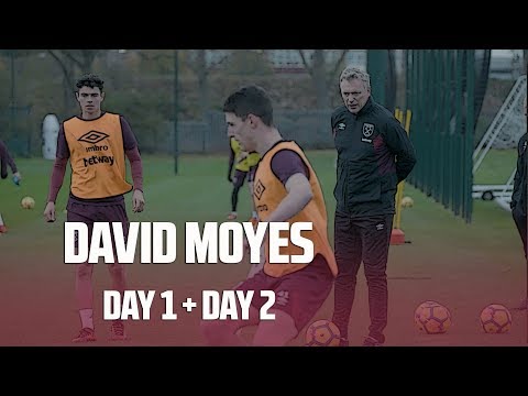DAVID MOYES TAKES HIS FIRST TRAINING SESSIONS