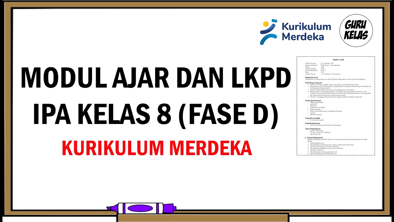 TEACHING MODULE AND LKPD SCIENCE GRADE 8 INDEPENDENT CURRICULUM