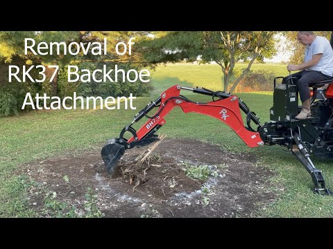 RK Tractor 37 Backhoe Attachment - Removal