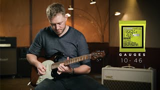 Video thumbnail for Ernie Ball: String Alloys - Slinky Classic Rock N' Roll on the Cutlass HSS by Ernie Ball