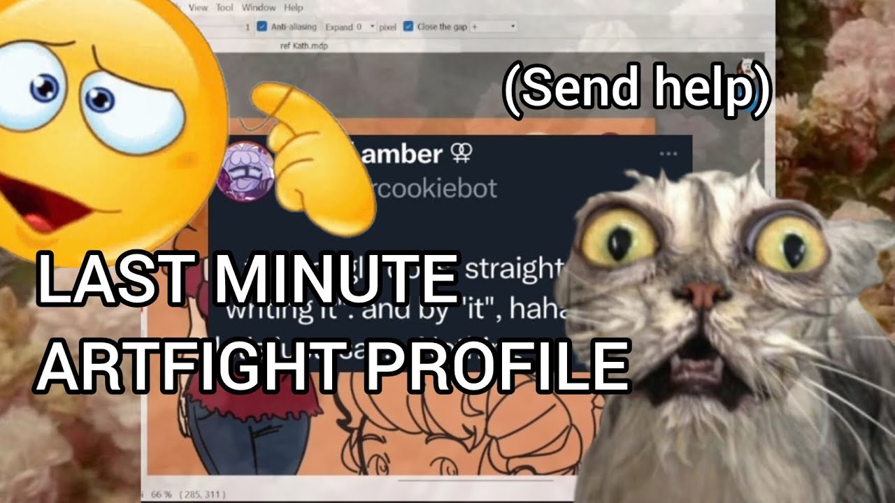 VERY LAST MINUTE ARTFIGHT PROFILE (ref sheet + yap)