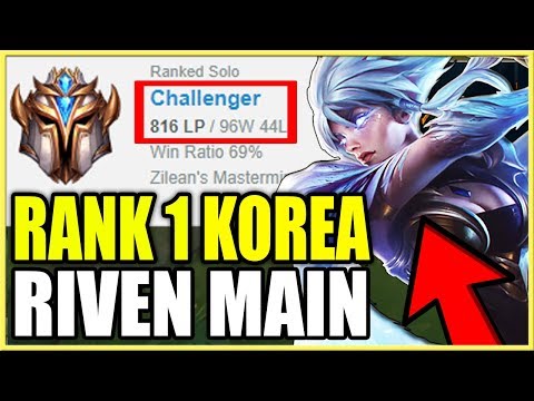 THE BEST #1 RIVEN MAIN OF KOREA | 800LP CHALLENGER 69% WinRate!