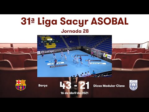 31ª Liga Sacyr ASOBAL J28: Barça - Dicsa Modular Cisne 43-21