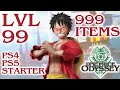 ONE PIECE ODYSSEY LV 99 999 ALL ITEM STARTER SAVE PS4 PS5