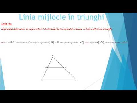 Linia mijlocie in triunghi