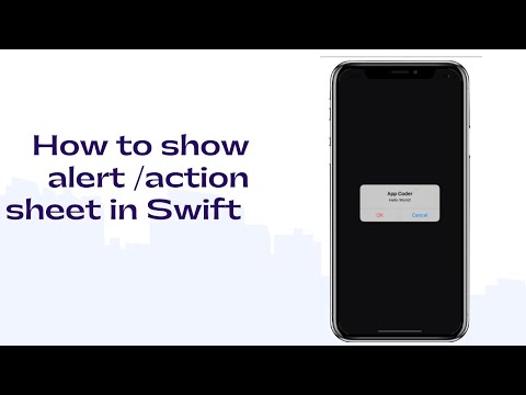 How to show alert or action sheet | Swift | Xcode