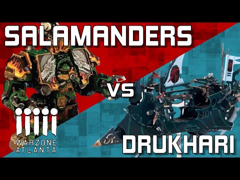 Salamanders (Mac Steil) vs. Drukhari (Michael Walsh) Warzone Atlanta 2021 Round 3