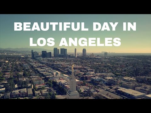 Beautiful Day in Los Angeles 4K Drone Footage