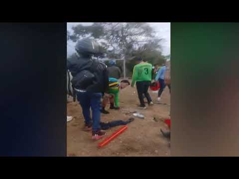MENOR ES LESIONADO EN CAMPO DE FUTBOL DE SAN GREGORIO MURRA, N.S.