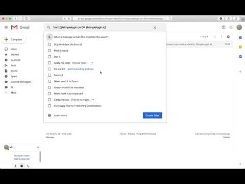 How to set up filter in Gmail