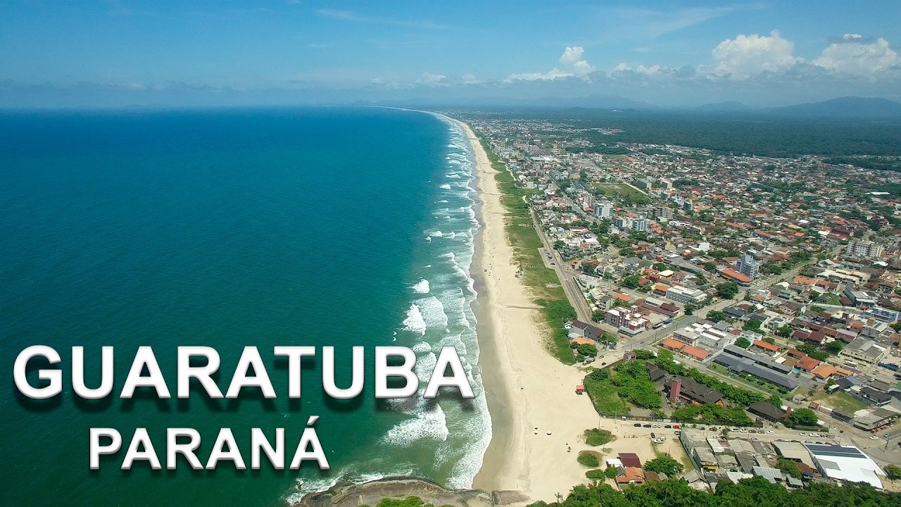 Drone tour of the Guaratuba coast in Paraná in 4k
