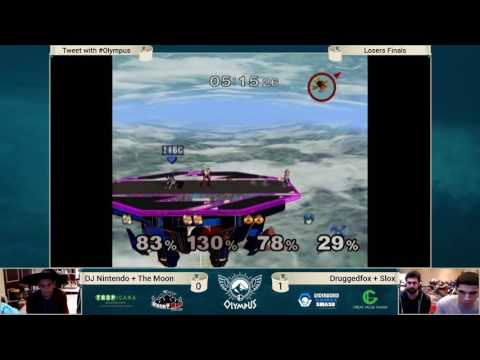 Olympus - DJ Nintendo + The Moon vs Druggedfox + Slox - SSBM Losers Finals - Smash Melee